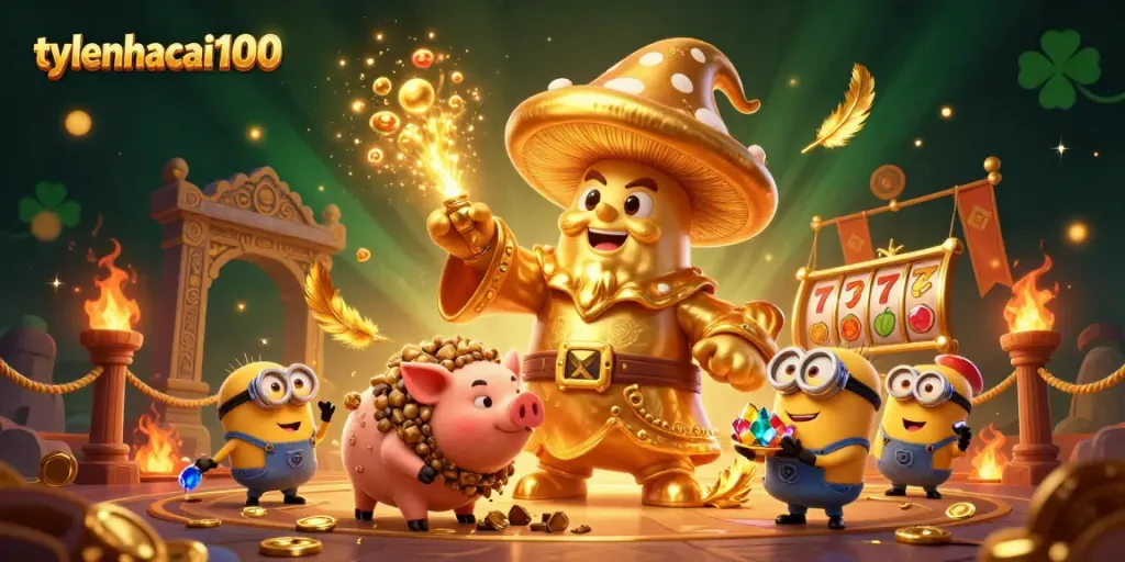 Spin the reels with tylenhacai100 - a magical casino world of gold and gems awaits!