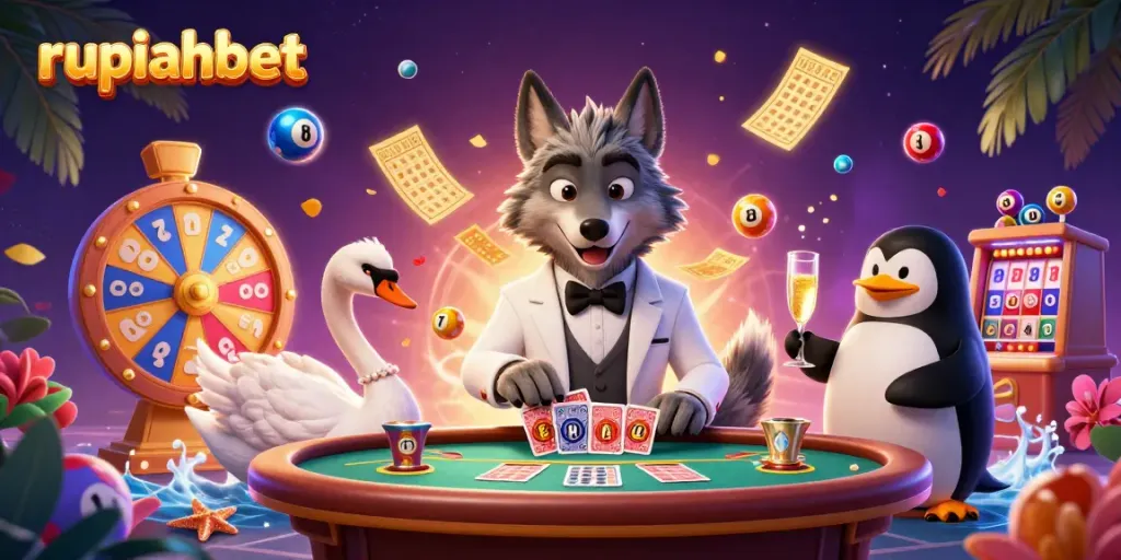 Experience entertainment at rupiahbet with a dynamic gaming scene featuring classic characters and vibrant game elements.