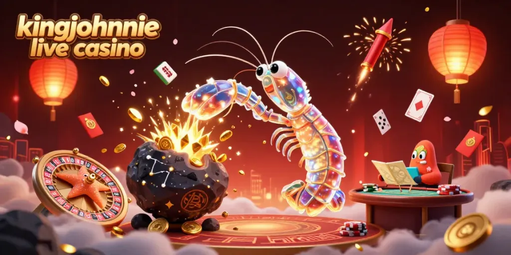 Experience thrilling gameplay at kingjohnnie live casino with immersive elements like roulette wheels and flying cards.