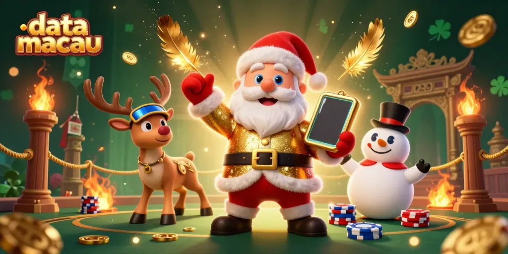 Engage with exciting data macau lottery results while exploring vibrant elements in a festive casino scene.
