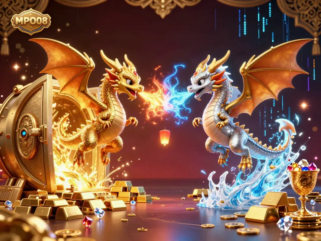 MPO08 delivers a thrilling casino experience with dragons and treasure, showcasing the excitement of online games.