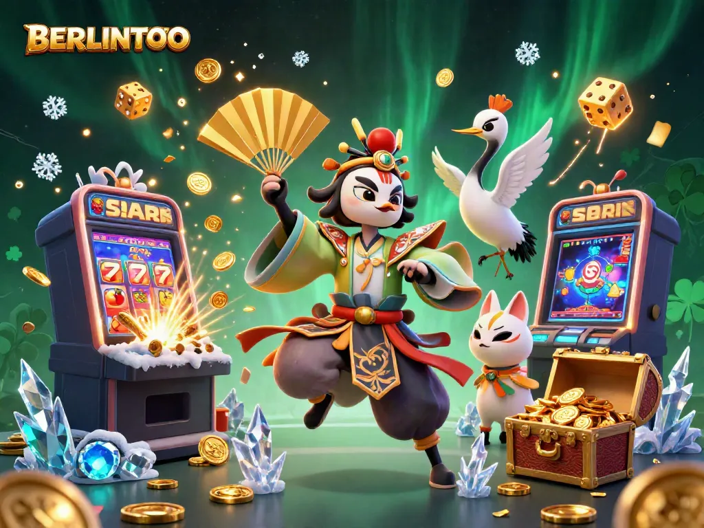 Experience an exciting gambling adventure with BERLINTOTO in a vibrant online slot scene.