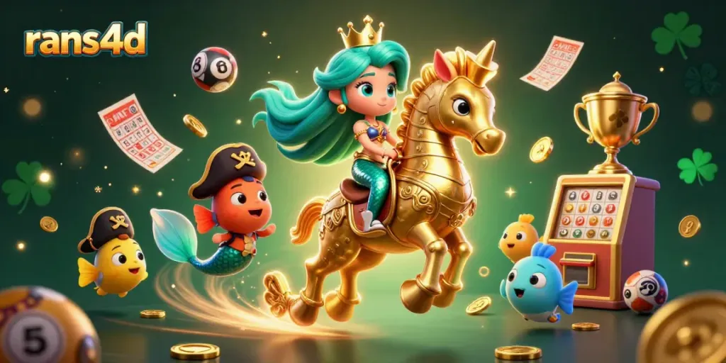 RANS4D menyajikan mermaid pemain dengan bola lotere dan mesin lotere yang menghibur.
