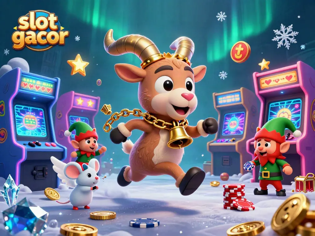 Bermain slot gacor dengan peran karakter ceria di kasino penuh warna dan elemen menarik lainnya.