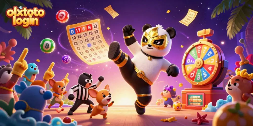 Experience fast and secure gameplay with OLXTOTO login through a vibrant casino scene filled with excitement.